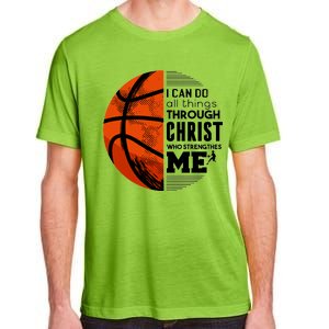 Basketball Faith All Things Through Christ Adult ChromaSoft Performance T-Shirt