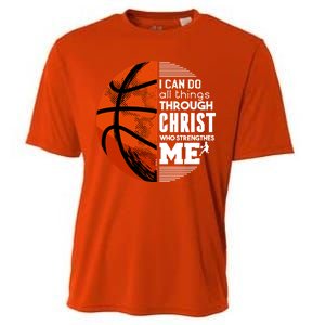 Basketball Faith All Things Through Christ Cooling Performance Crew T-Shirt