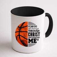 Basketball Faith All Things Through Christ Mug