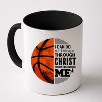 Basketball Faith All Things Through Christ Mug