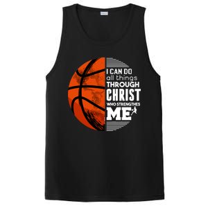 Basketball Faith All Things Through Christ PosiCharge Competitor Tank