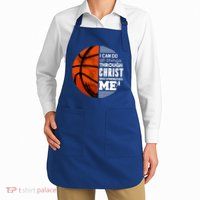 Basketball Faith All Things Through Christ Apron