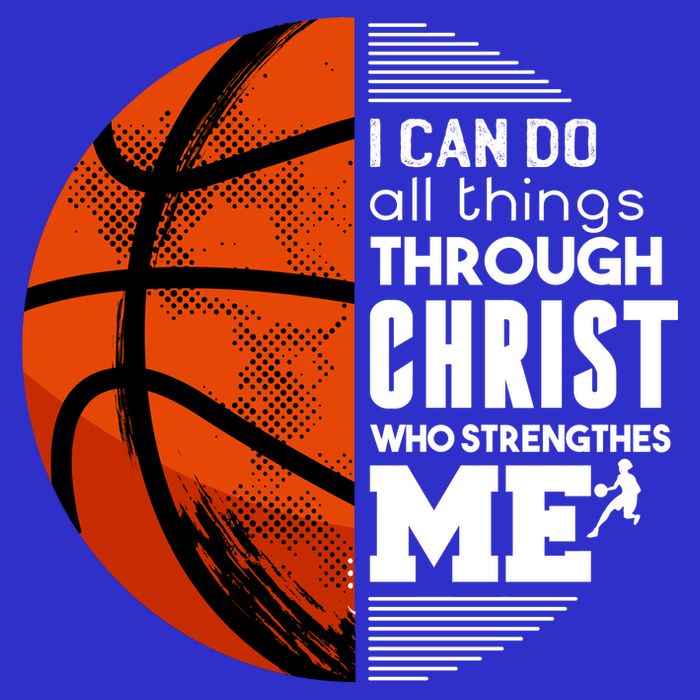 Basketball Faith All Things Through Christ Tall T-Shirt