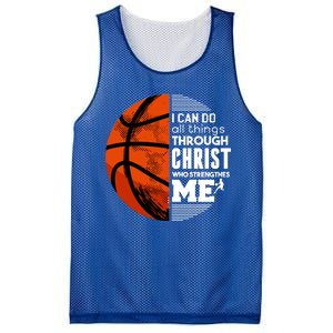 Basketball Faith All Things Through Christ Mesh Reversible Basketball Jersey Tank