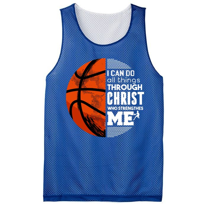 Basketball Faith All Things Through Christ Mesh Reversible Basketball Jersey Tank