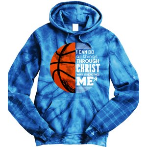 Basketball Faith All Things Through Christ Tie Dye Hoodie