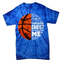 Basketball Faith All Things Through Christ Tie-Dye T-Shirt