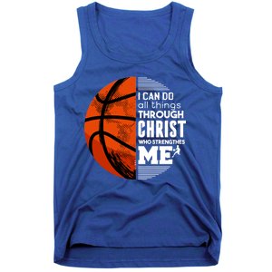 Basketball Faith All Things Through Christ Tank Top