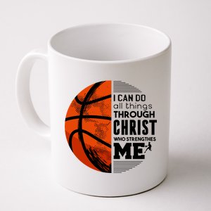 Basketball Faith All Things Through Christ Coffee Mug