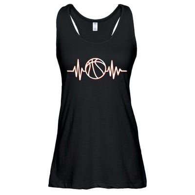 Basketball Heartbeat Ladies Essential Flowy Tank