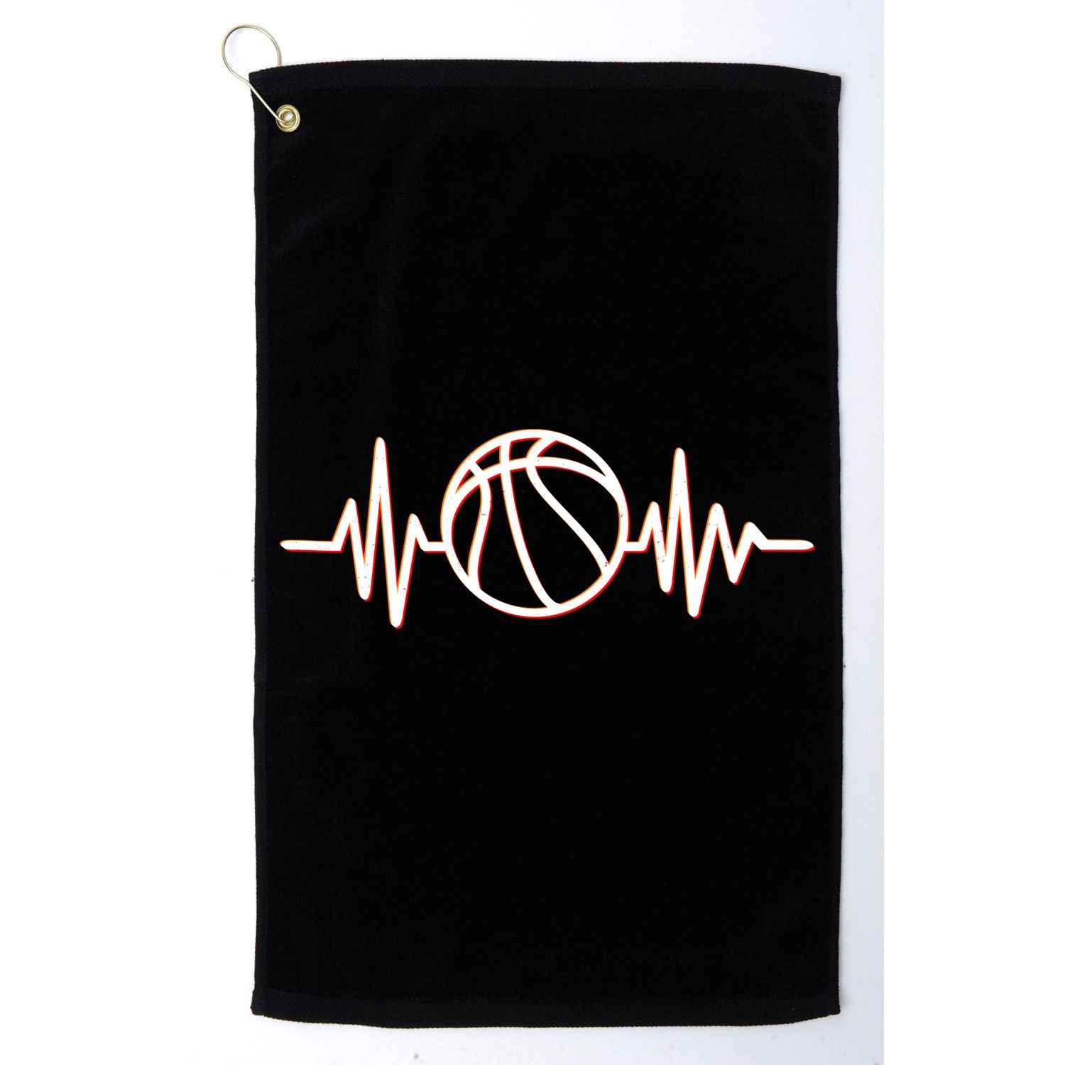 Basketball Heartbeat Golf Towel