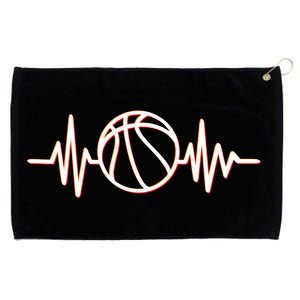 Basketball Heartbeat Grommeted Golf Towel