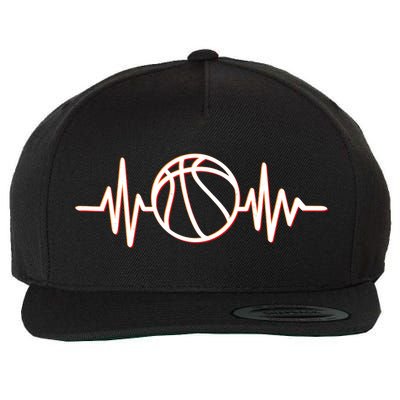 Basketball Heartbeat Wool Snapback Cap