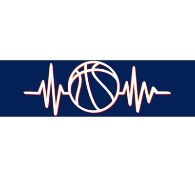 Basketball Heartbeat Bumper Sticker