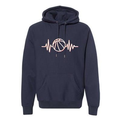 Basketball Heartbeat Premium Hoodie