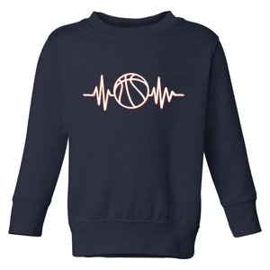 Basketball Heartbeat Toddler Sweatshirt