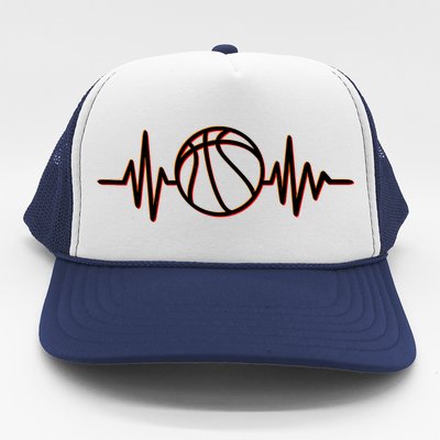 Basketball Heartbeat Trucker Hat