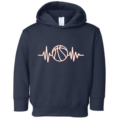 Basketball Heartbeat Toddler Hoodie