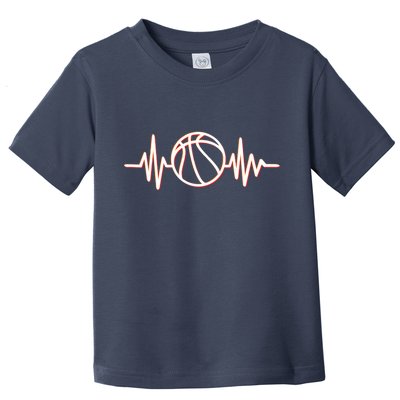 Basketball Heartbeat Toddler T-Shirt