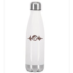 Basketball Heartbeat Stainless Steel Insulated Water Bottle