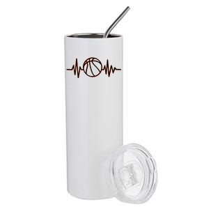 Basketball Heartbeat Stainless Steel Tumbler