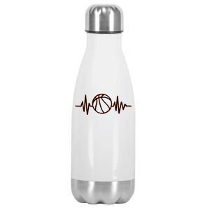 Basketball Heartbeat Stainless Steel Insulated Water Bottle