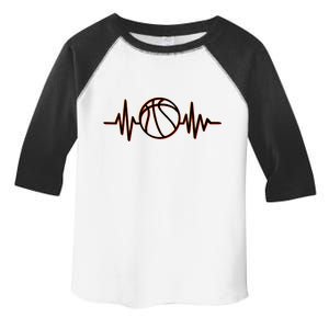 Basketball Heartbeat Toddler Fine Jersey T-Shirt