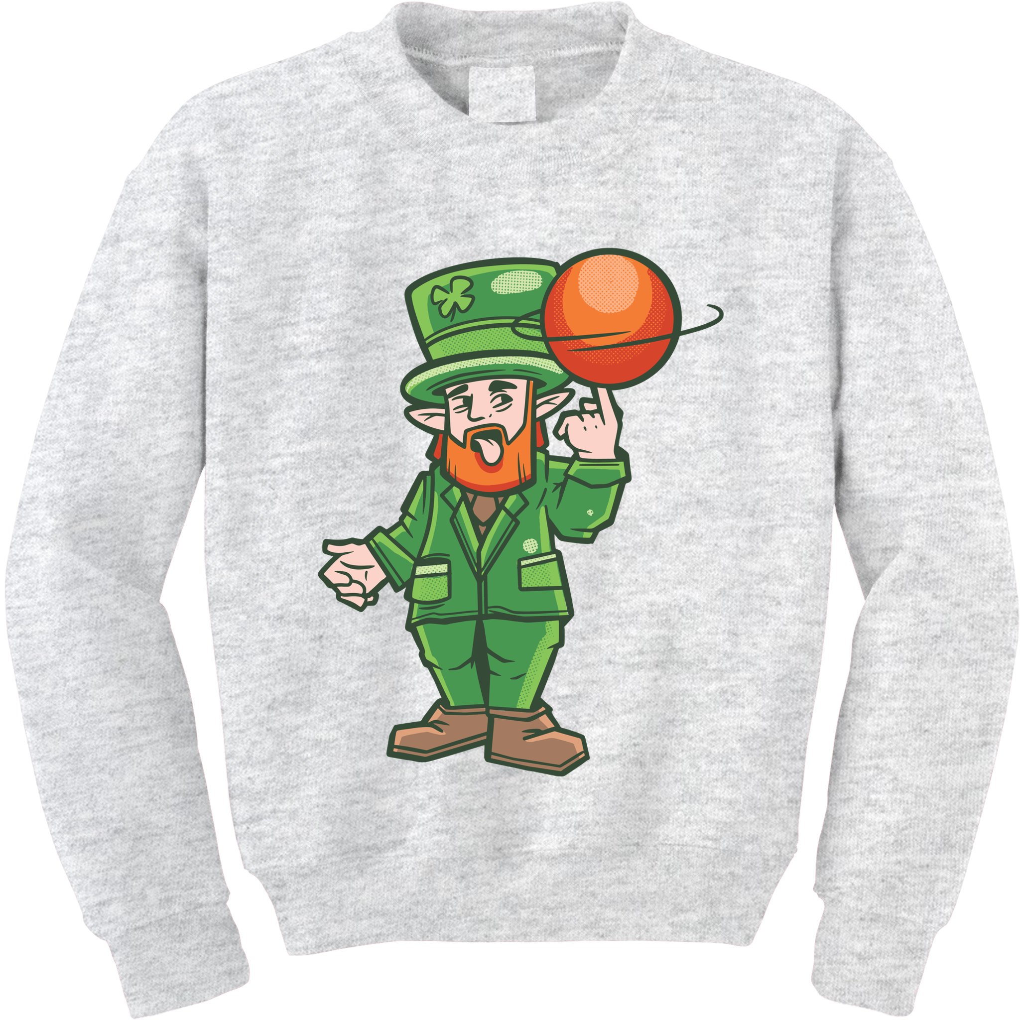 Basketball Leprechaun Kids Sweatshirt
