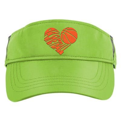 Basketball Love Heart Adult Drive Performance Visor