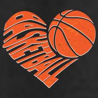 Basketball Love Heart 7 Panel Mesh Trucker Snapback Hat