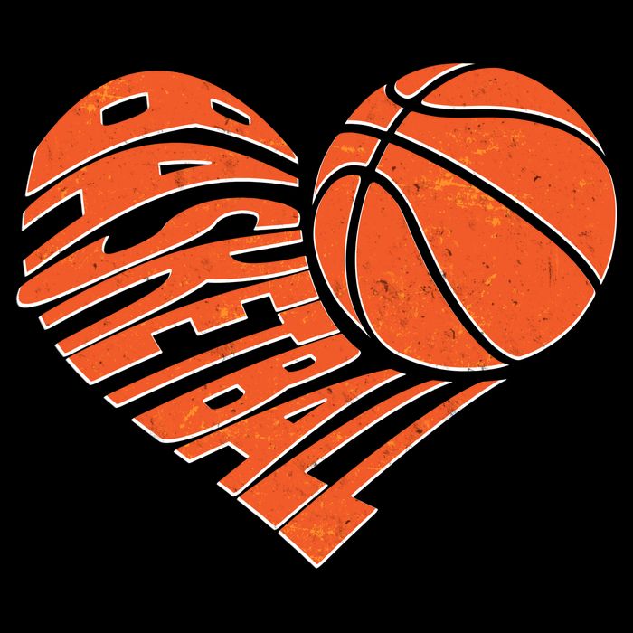 Basketball Love Heart Tall T-Shirt