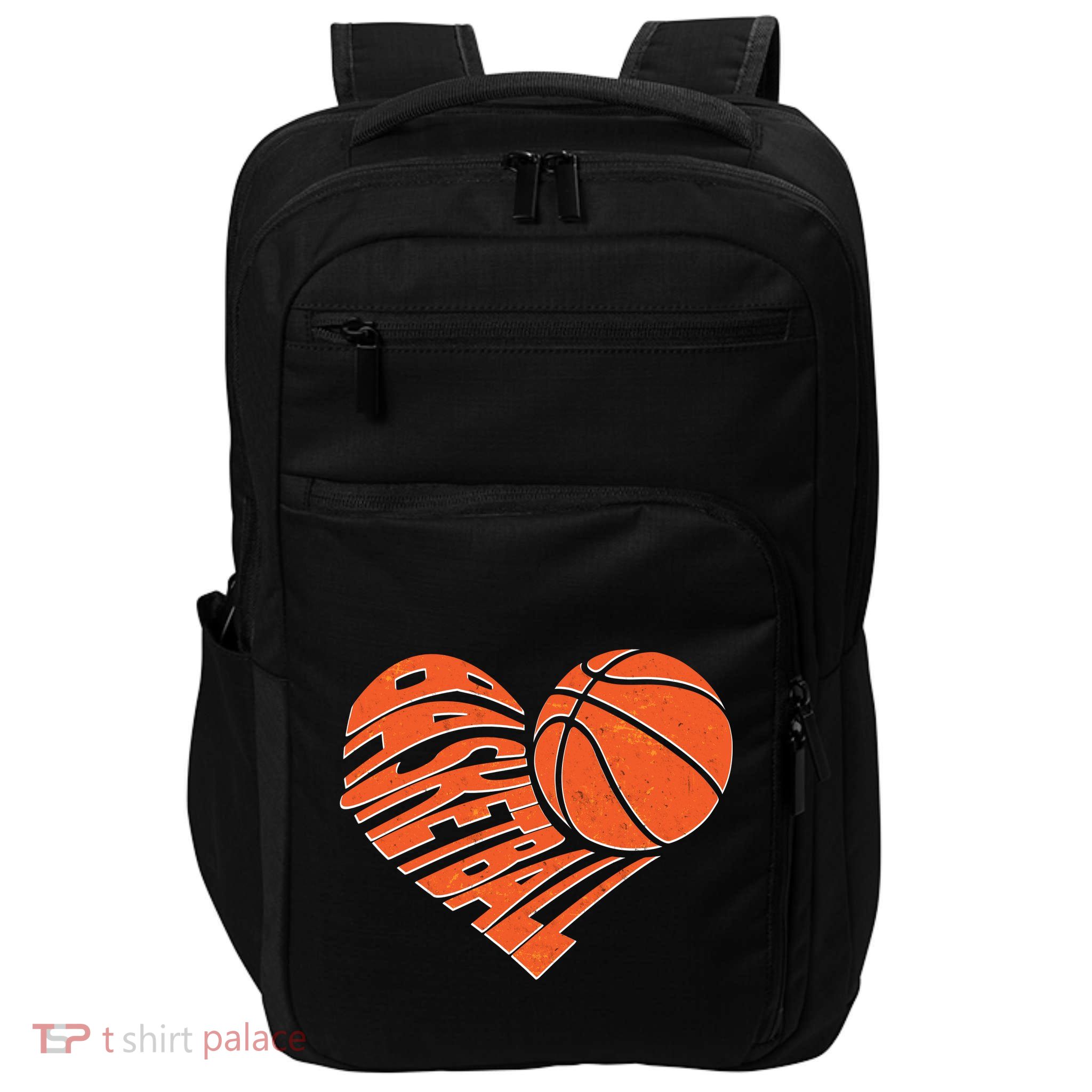 Basketball Love Heart Impact Tech Backpack