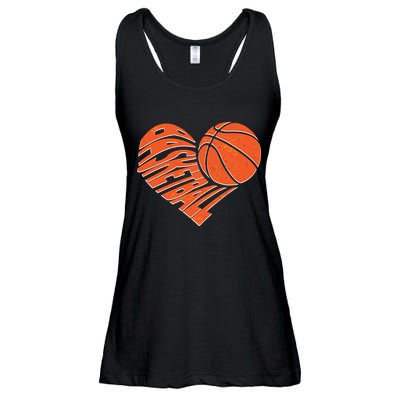 Basketball Love Heart Ladies Essential Flowy Tank