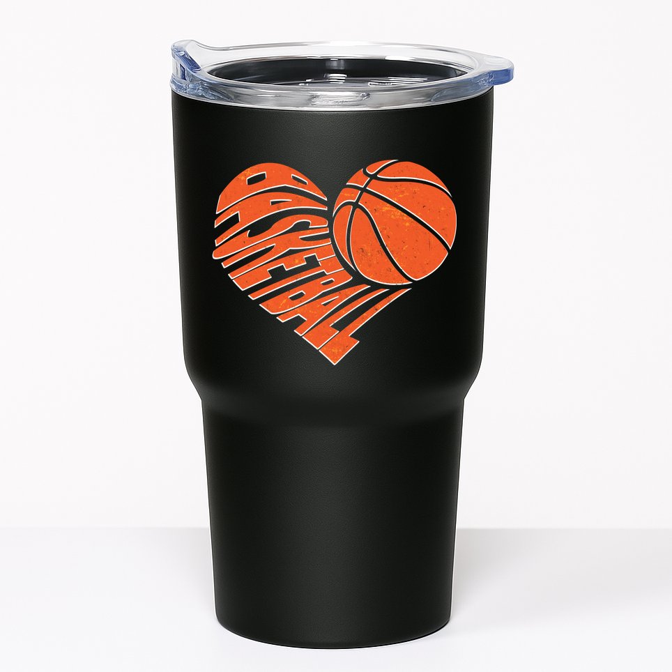 Basketball Love Heart Tumbler