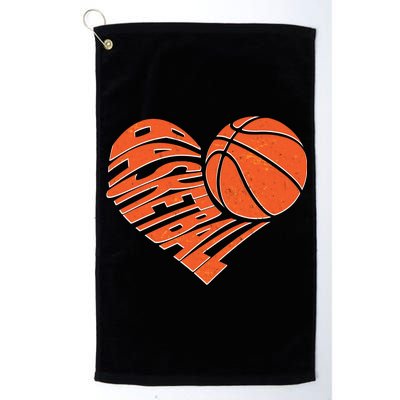 Basketball Love Heart Platinum Collection Golf Towel