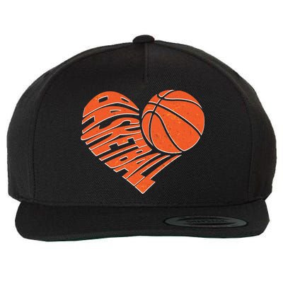 Basketball Love Heart Wool Snapback Cap