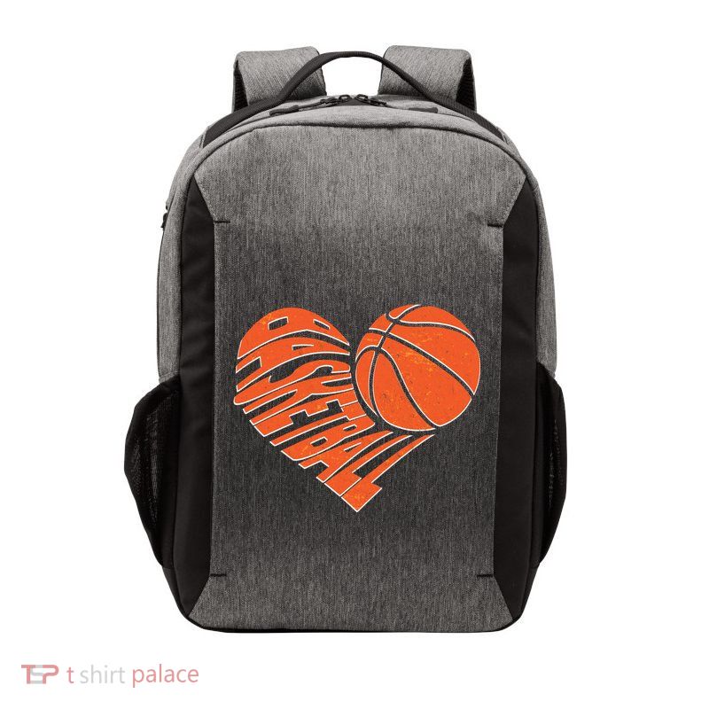 Basketball Love Heart Vector Backpack