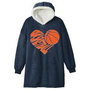 Basketball Love Heart Hooded Wearable Blanket