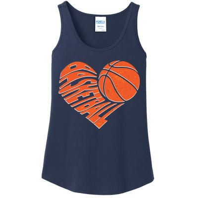 Basketball Love Heart Ladies Essential Tank