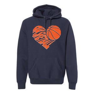 Basketball Love Heart Premium Hoodie