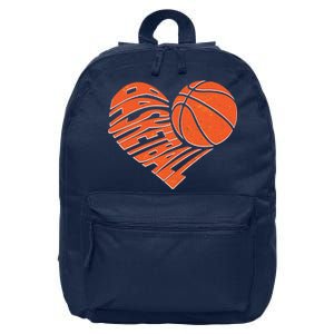 Basketball Love Heart 16 in Basic Backpack