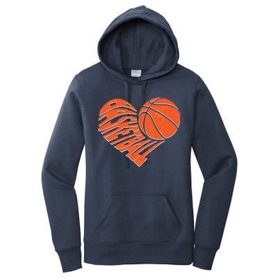 Basketball Love Heart Women's Pullover Hoodie