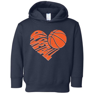 Basketball Love Heart Toddler Hoodie