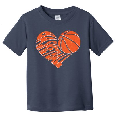 Basketball Love Heart Toddler T-Shirt