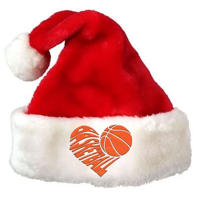 Basketball Love Heart Premium Christmas Santa Hat