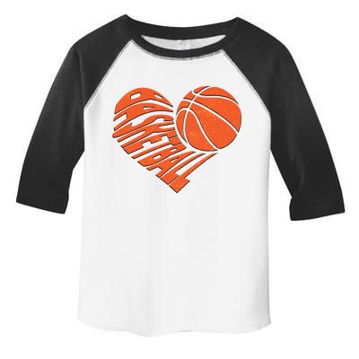 Basketball Love Heart Toddler Fine Jersey T-Shirt