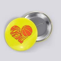 Basketball Love Heart Button