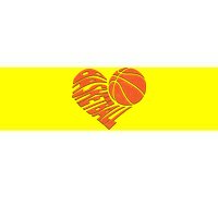 Basketball Love Heart Bumper Sticker