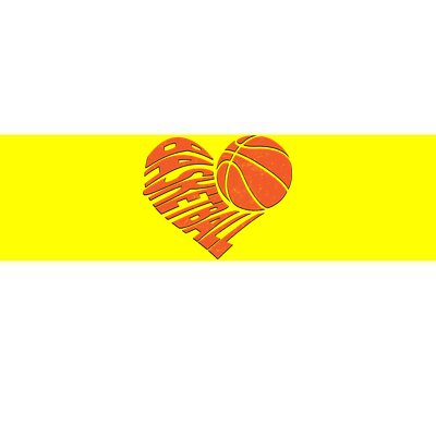 Basketball Love Heart Bumper Sticker