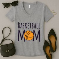 Basketball Mom Women's V-Neck T-Shirt